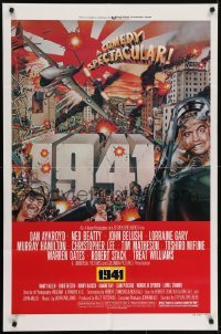 4s208 1941 style D 1sh 1979 Spielberg, art of John Belushi, Dan Aykroyd & cast by McMacken!
