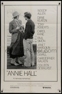4s238 ANNIE HALL 1sh 1977 full-length Woody Allen & Diane Keaton in a nervous romance!