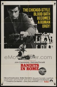 4s087 BANDITS IN ROME int'l 1sh 1969 John Cassavetes, Alberto De Martino, Roma come Chicago!