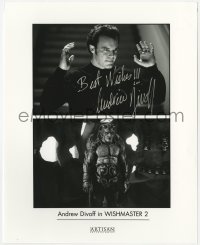 4t393 ANDREW DIVOFF signed 8x10 still 1999 cool split image from Wishmaster 2: Evil Never Dies!