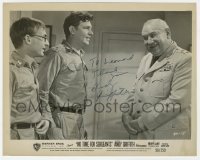 4t394 ANDY GRIFFITH signed 8x10.25 still 1958 close up in a scene from No Time For Sergeants!