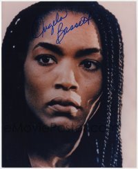 4t715 ANGELA BASSETT signed color 8x9.75 REPRO still 1990s intense close up of the actress!