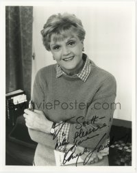 4t716 ANGELA LANSBURY signed 8x10 REPRO still 1990s great smiling close up of the English actress!