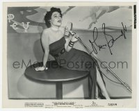 4t397 ANNE BANCROFT signed 8x10 still 1952 sexy young portrait singing in Don't Bother To Knock!