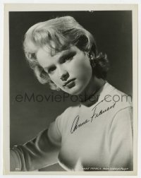 4t721 ANNE FRANCIS signed 8x10.25 REPRO 1950s head & shoulders portrait of the MGM actress!
