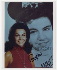 4t723 ANNETTE FUNICELLO signed color 8x10 REPRO still 1980s as adult & teen in Mickey Mouse Club!