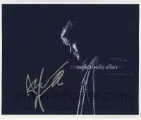 4t726 ASHTON KUTCHER signed color 8.5x10 REPRO still 2000s cool portrait for The Butterfly Effect!