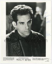 4t408 BEN STILLER signed 8x10 still 1994 head & shoulders c/u in leather jacket from Reality Bites!
