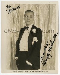 4t447 DOROTHY MACKAILL signed 8x10 still 1927 dressed as a man in tuxedo from The Crystal Cup!