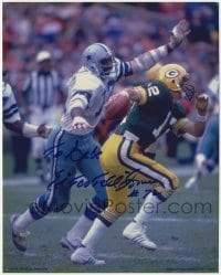 4t686 ED JONES signed color 8x10 publicity still 1997 the Dallas Cowboys football star, Too Tall!
