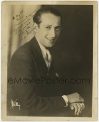 4t455 EDDIE EDWARDS signed deluxe 8x10 still 1920s seated smiling portrait by Mitchell!