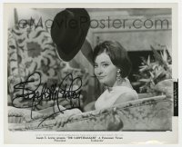 4t457 ELIZABETH ASHLEY signed 8.25x10 still 1964 great c/u holding hat from The Carpetbaggers!
