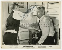 4t473 GEORGE PEPPARD signed 8x10 still 1964 great c/u punching Alan Ladd from The Carpetbaggers!