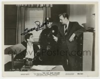 4t481 HARRY LAUTER signed 8x10.25 still 1958 interrogating a teen from Cry Baby Killer!