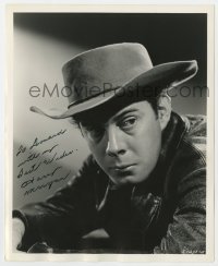 4t482 HARRY MORGAN signed deluxe 8x10 still 1945 super young cowboy portrait from Gentle Annie!