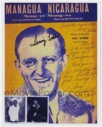 4t835 IRVING FIELDS signed color 8x10 REPRO still 1990s on an image of Kay Kyser sheet music!