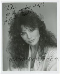 4t837 JACQUELINE BISSET signed 8x10 REPRO still 1980s head & shoulders c/u of the sexy English star!