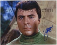 4t839 JAMES DARREN signed color 8x10 REPRO still 2000s close up in turtleneck from Time Tunnel!