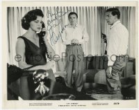 4t498 JAMES MASON signed 8x10 still 1958 in a scene with his co-stars from Cry Terror!