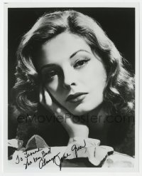 4t842 JANE GREER signed 8x10 REPRO still 1980s head & shoulders portrait of the sexy actress!