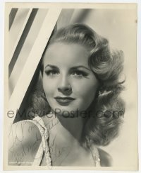 4t506 JANET BLAIR signed 8x10 key book still 1946 sexy portrait by Coburn from Gallant Journey!