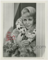 4t543 LANA TURNER signed 8x10 still + letter 1966 great close up wearing fur coat from Madame X!