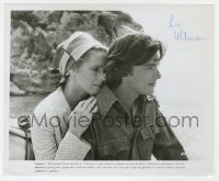 4t549 LIV ULLMANN signed 8x10 still 1973 romantic close up with Edward Albert in 40 Carats!