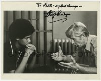 4t552 LLOYD BRIDGES signed TV 7.25x9 still 1973 great close up from Trouble Comes To Town!
