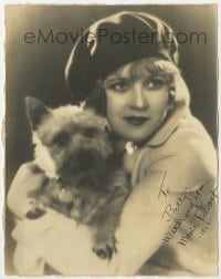 4t561 MARIE PREVOST signed deluxe 7.25x9.25 still 1928 portrait with her cute dog by Melbourne!