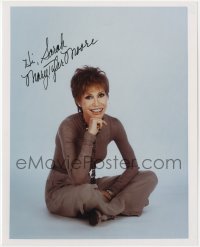 4t905 MARY TYLER MOORE signed color 8x10 REPRO still 1990s smiling portrait later in her career!