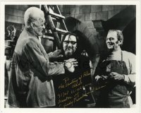 4t909 MEL WELLES signed 8x10 REPRO still 1990s great candid on the set of Lady Frankenstein!