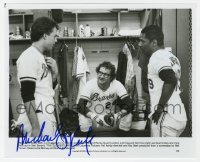 4t572 MICHAEL O'KEEFE signed 8x9.75 still 1985 with Randy Quaid & Derricks in The Slugger's Wife!