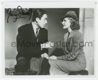 4t921 MR. SMITH GOES TO WASHINGTON signed 8x9.75 REPRO still 1980s by James Stewart AND Jean Arthur!