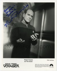 4t610 ROBERT PICARDO signed TV 8x10 still 1997 he was as Dr. Zimmerman from Star Trek: Voyager!