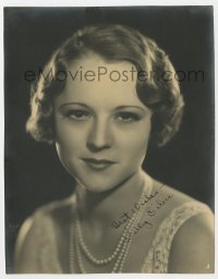4t617 SALLY EILERS signed deluxe 7.25x9.25 still 1920s pretty c/u over black background by Autrey!