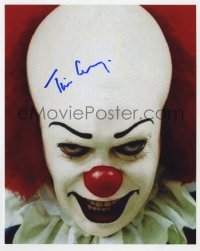 4t981 TIM CURRY signed color 8x10 REPRO still 2000s as creepy clown Pennywise in Stephen King's It!