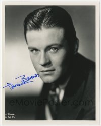 4t704 TOM BROWN signed 8x10 publicity still 1980s head & shoulders portrait of the 1930s actor!
