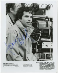 4t642 TONY BILL signed 8x10 still 1980 candid of the producer on the set of My Bodyguard!