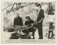 4t643 TREAT WILLIAMS signed 8x10 still 1980 with Lisa Eichhorn & Gabriel Swann in Why Would I Lie!