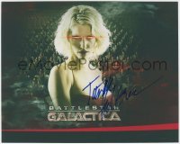 4t988 TRICIA HELFER signed color 8x10 REPRO still 2000s as Number Six in TV's Battlestar Galactica!