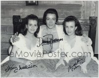 4t991 TWINS OF EVIL signed 8x10 REPRO still 1972 by Madeleine & Mary Collinson AND Damien Thomas!