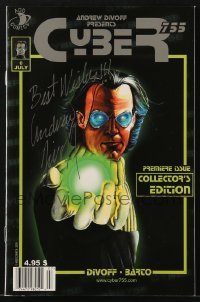 4t364 ANDREW DIVOFF signed comic book 2000 Cyber 755 premiere issue, Collector's Edition!