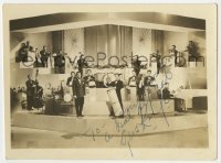 4t662 GENE KRUPA signed 5x7 fan photo 1940s playing drums with his orchestra, to a real hep cat!