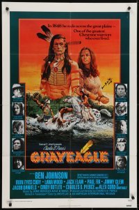4t146 GRAYEAGLE signed 1sh 1977 by Native American Indian Iron Eyes Cody, great art!