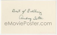 4t294 AUDREY TOTTER signed 3x5 index card 1980s it can be framed & displayed with a repro still!