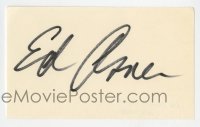 4t303 EDWARD ASNER signed 3x5 index card 1980s it can be framed & displayed with a repro still!