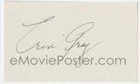 4t305 ERIN GRAY signed 3x5 index card 1980s it can be framed & displayed with a repro still!