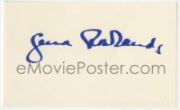 4t308 GENA ROWLANDS signed 3x5 index card 1980s it can be framed & displayed with a repro still!