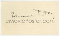 4t316 LARAINE DAY signed 3x5 index card 1980s it can be framed & displayed with a repro still!
