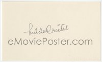 4t317 LINDA CRISTAL signed 3x5 index card 1980s it can be framed & displayed with a repro still!